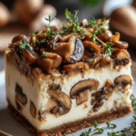 Cheesecake Salé aux Champignons & Herbes : Découvrez la recette irrésistible ! 3 Cheesecake Salé aux Champignons & Herbes