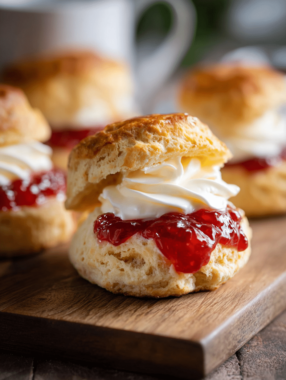 Scones Anglais Classiques avec Crème & Confiture