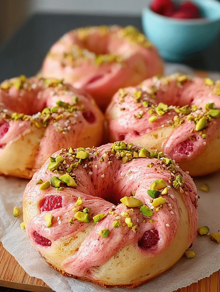 Bagels au Levain Framboise & Pistache