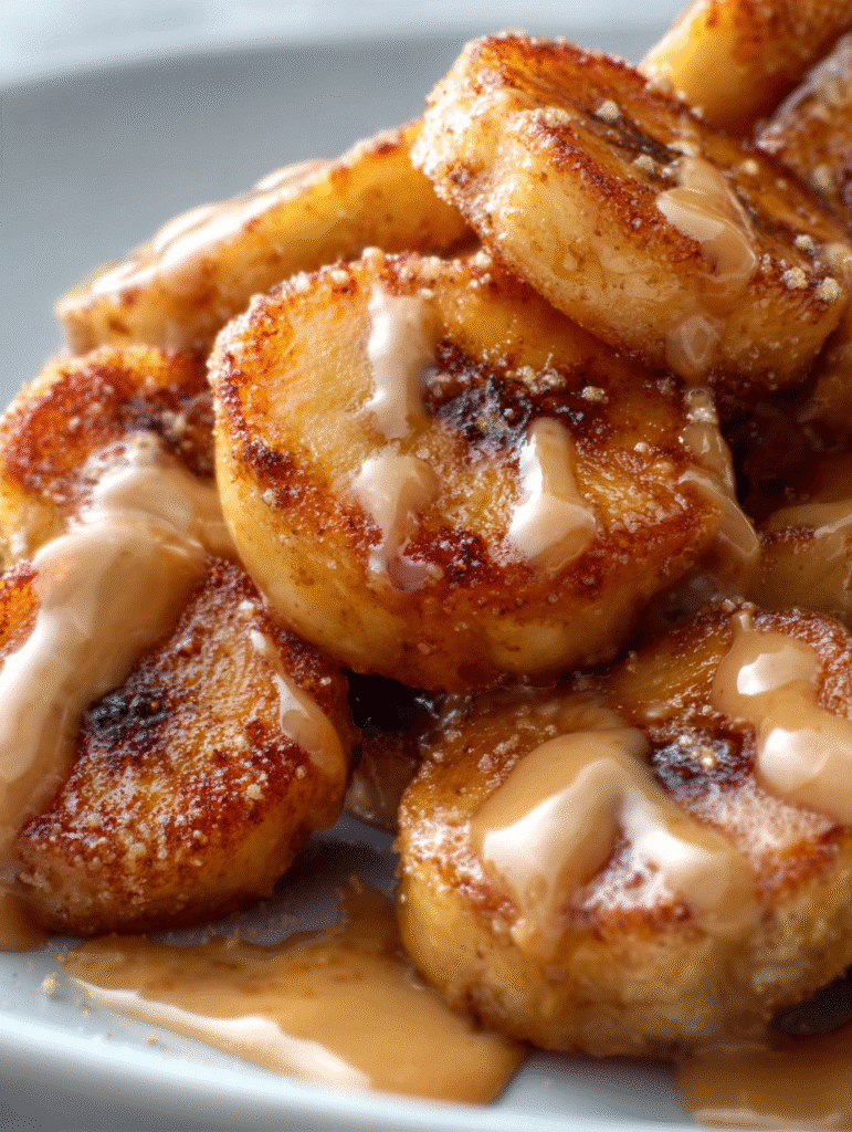 Bananes Frites à la Cannelle avec Filet de Miel