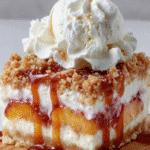 Barres Crumble aux Pêches Épicées