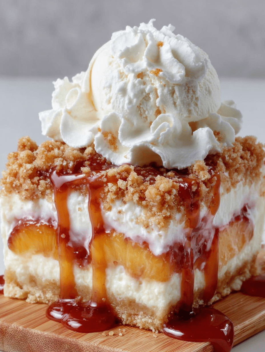 Barres Crumble aux Pêches Épicées