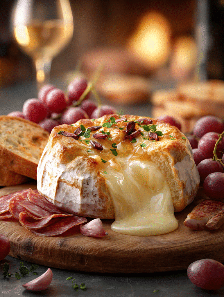 Brie Rôti au Miel & à l’Ail