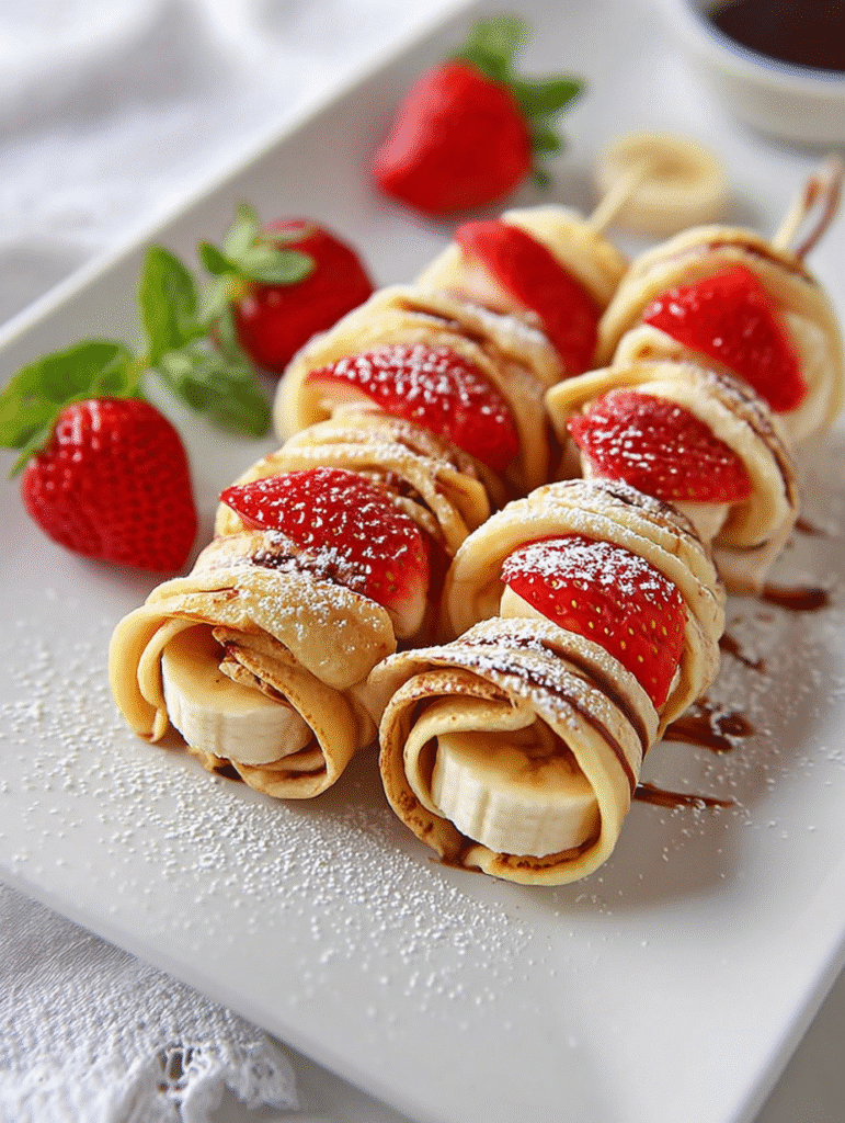 Brochettes de Crêpes & Fruits