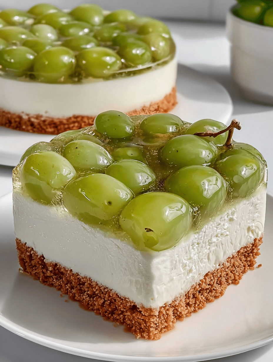 Cheesecake à la Gelée de Raisins Verts