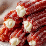Churros Red Velvet avec Garniture au Fromage à la Crème