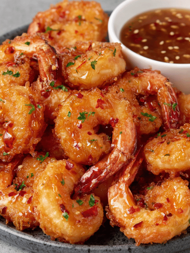 Crevettes au Miel Pimenté