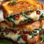 Croque Gourmand aux Tomates Séchées, Épinards & Ricotta