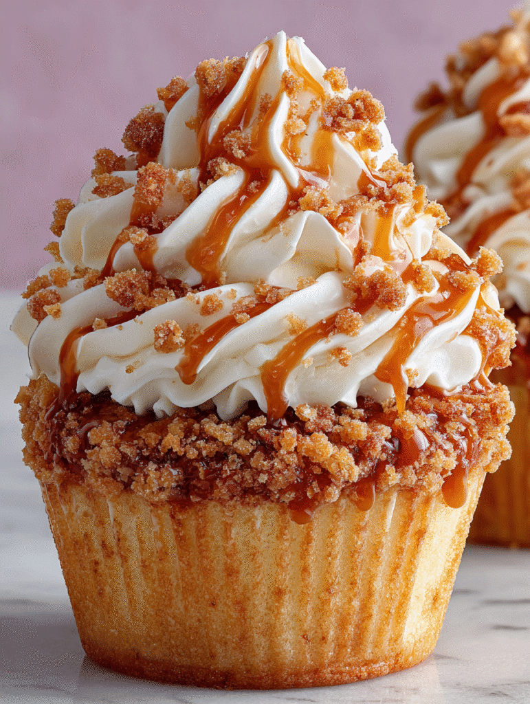 Cupcakes Churro au Caramel Croquant