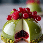 Entremets Dôme Mousse Pistache & Cœur Fruits Rouges : découvrez la recette irrésistible ! 3 Entremets Dôme Mousse Pistache & Cœur Fruits Rouges