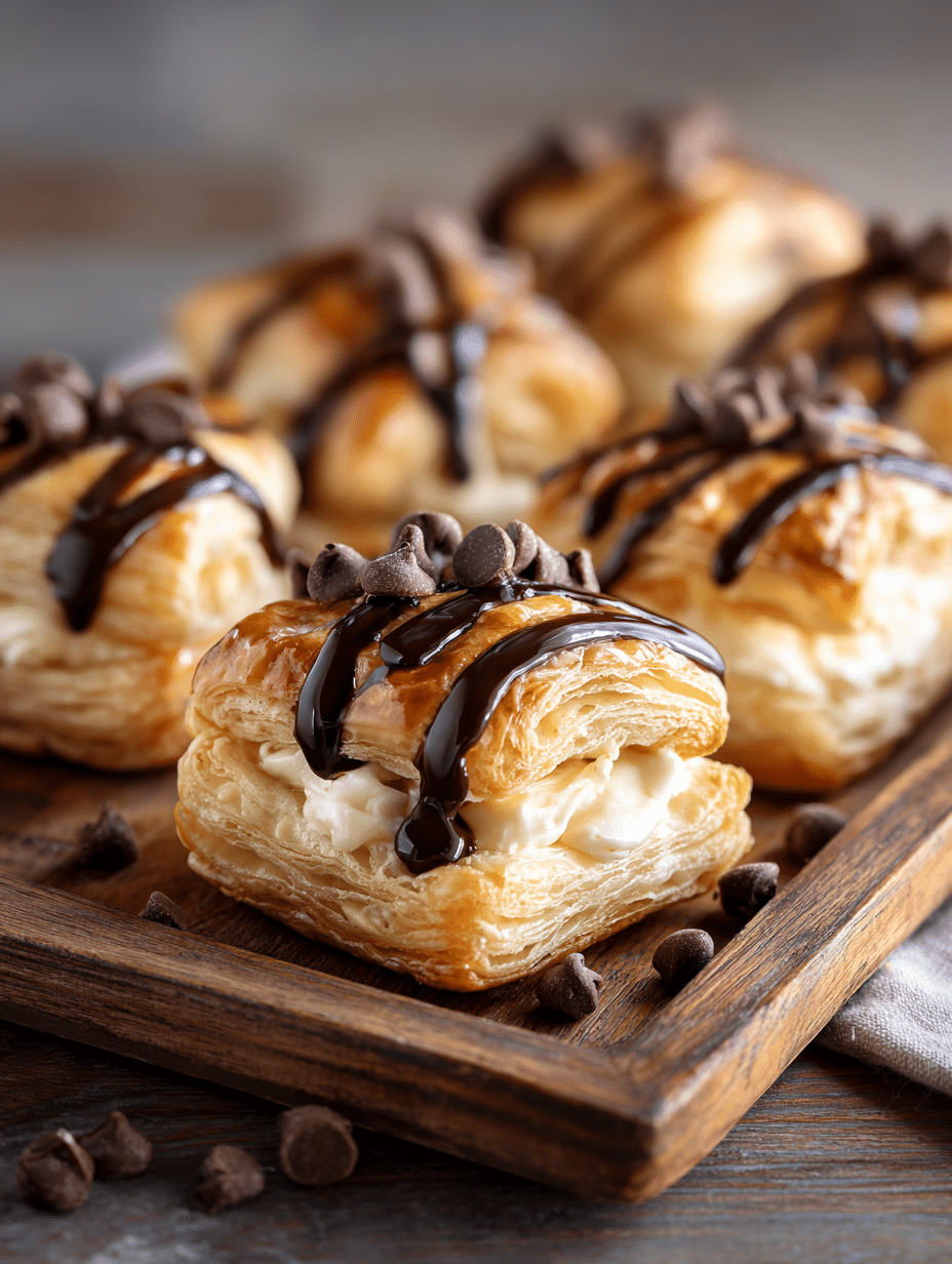 Feuilletés Danois au Chocolat et Fromage à la Crème : Découvrez la recette facile ! 4 Feuilletés Danois au Chocolat et Fromage à la Crème