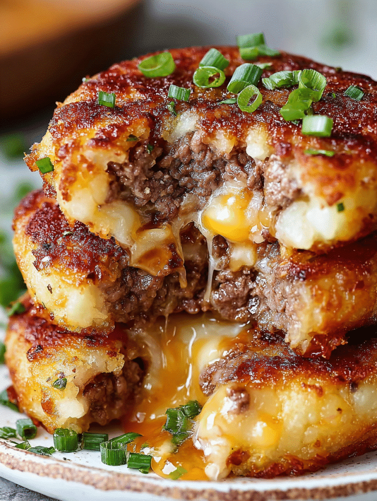 Galettes de Pommes de Terre Farcies au Bœuf et Fromage