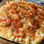 Gratin de Macaronis au Fromage et Crevettes