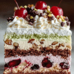 Gâteau Italien Spumoni à Trois Couches
