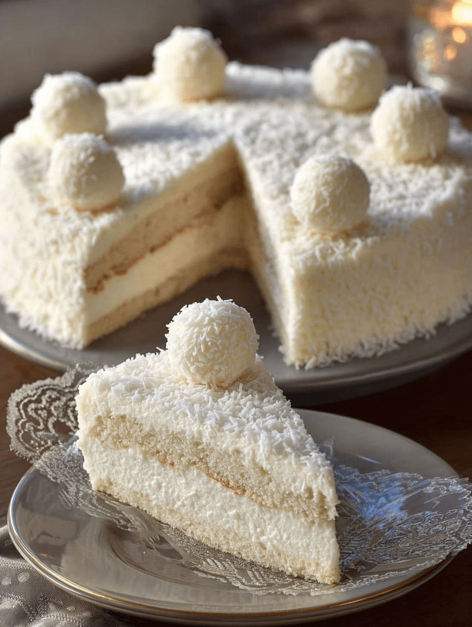 Gâteau Raffaello à la crème de coco