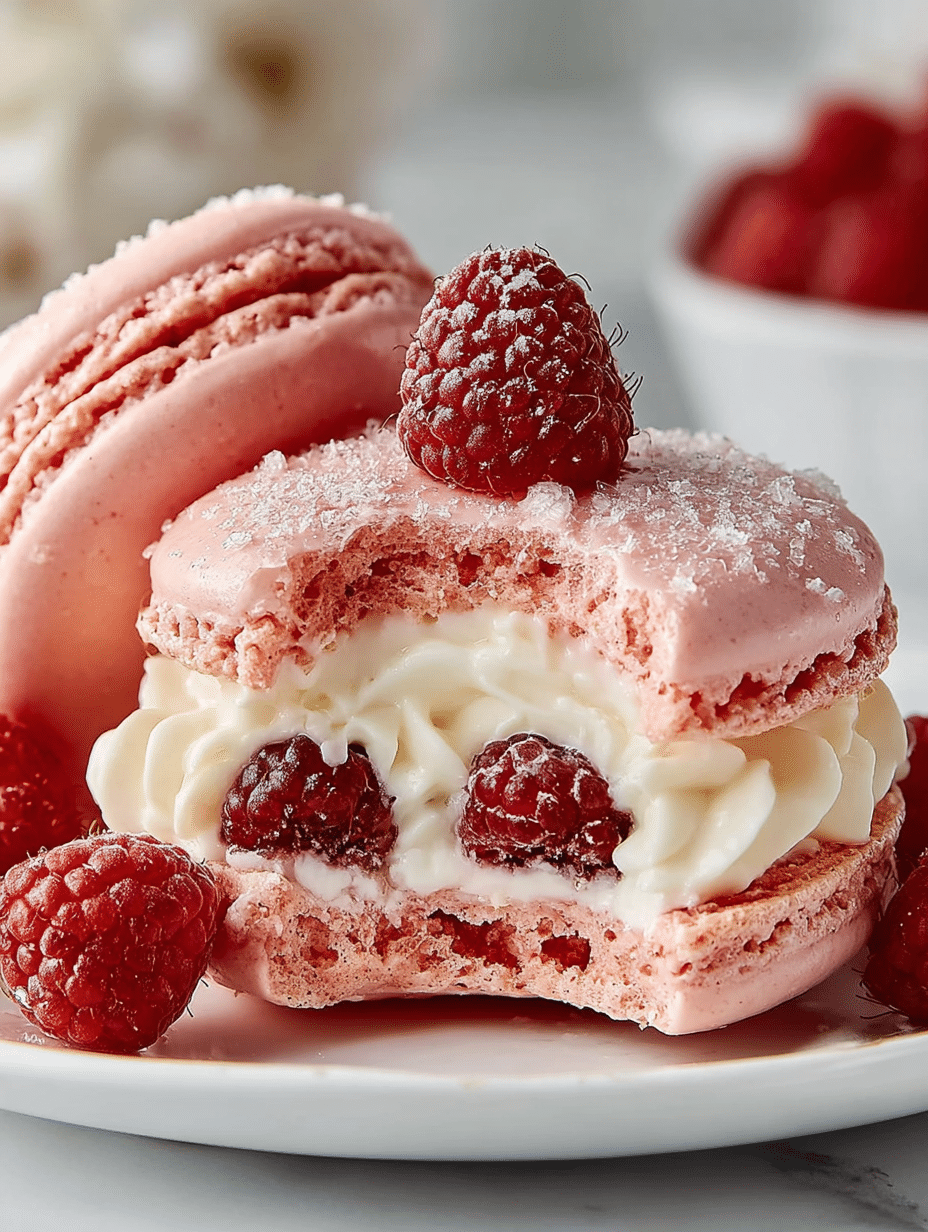 Macaron Géant à la Crème Framboise