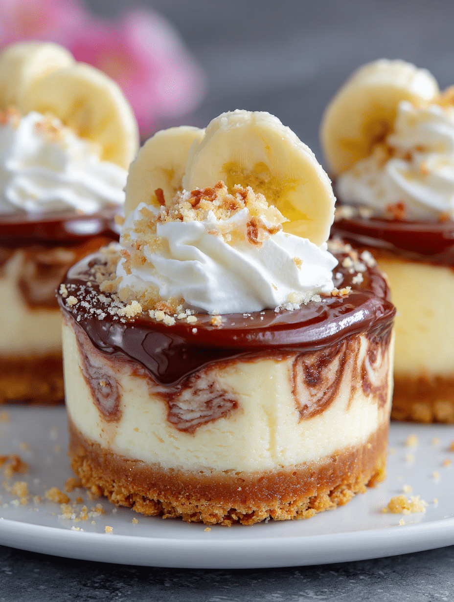 Mini Cheesecakes Banane & Tourbillon de Nutella