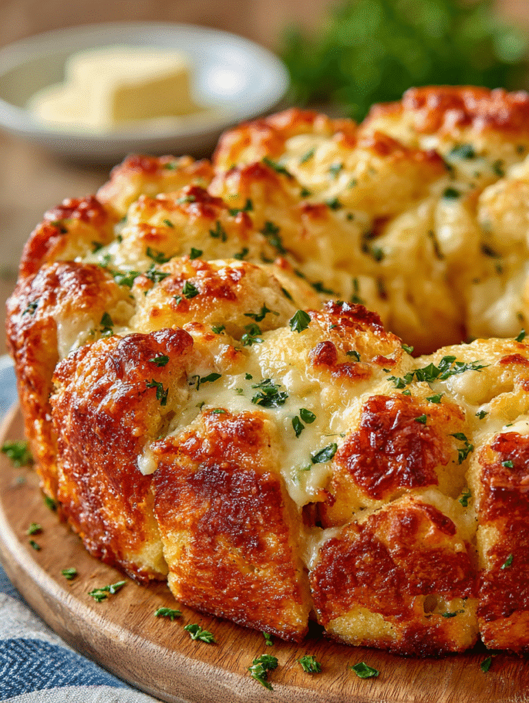 Monkey Bread au Poulet Alfredo