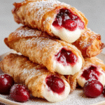 Nems au Cheesecake et Cerises