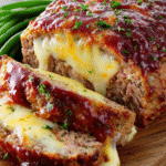 Pain de Viande Farci au Fromage avec Glaçage Acidulé