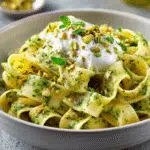 Pappardelle au Pesto de Pistaches & Burrata