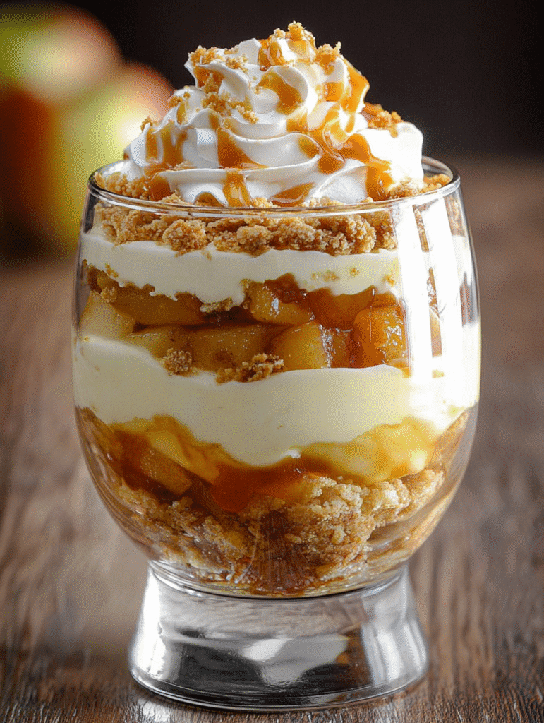 Parfait aux Pommes Caramélisées et Crumble