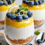 Parfaits Cheesecake au Citron et aux Myrtilles