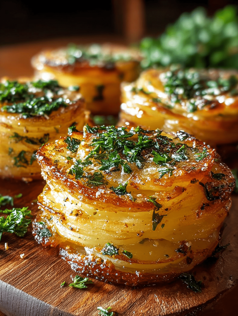 Petits Gâteaux de Pommes de Terre au Beurre Aillé: Découvrez la Recette Gourmande! 4 Petits Gâteaux de Pommes de Terre au Beurre Aillé et Herbes