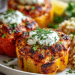 Poivrons Farcis Méditerranéens avec Tzatziki