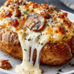 Pommes de Terre Farcies aux Champignons et au Fromage