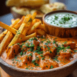 Poulet Beurre Crémeux avec Frites, Sauce à l’Ail & Naan : découvrez une recette irrésistible ! 6 Poulet Beurre Crémeux avec Frites, Sauce à l’Ail & Naan