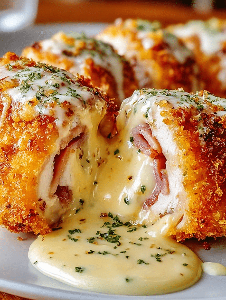 Poulet Cordon Bleu avec Sauce Crémeuse au Fromage Suisse