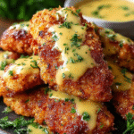 Poulet Croquant avec Sauce Moutarde au Miel