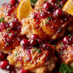 Poulet laqué aux Canneberges et à l’Orange