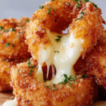 Rondelles d’Oignons Farcies au Fromage Mozzarella