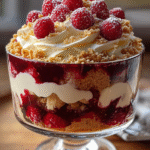Trifle au Cheesecake et Framboises : Découvrez cette recette délicieuse ! 3 Trifle au Cheesecake et Framboises
