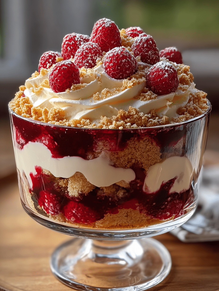 Trifle au Cheesecake et Framboises