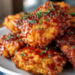 Bouchées de Poulet Croquantes au Glaçage Épicé-Sucré