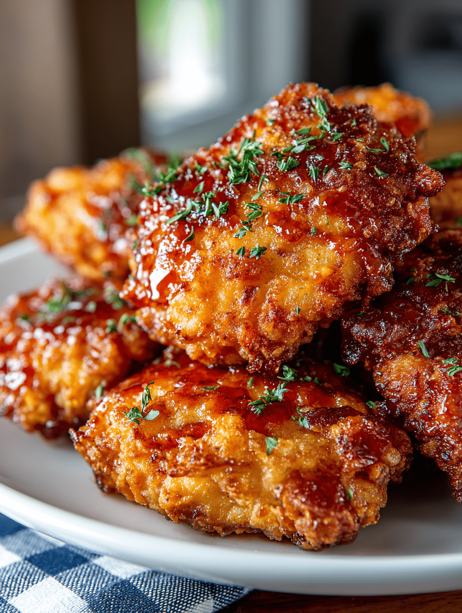 Bouchées de Poulet Croquantes au Glaçage Épicé-Sucré
