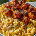 Bouchées de Poulet à l’Ail et au Beurre avec Alfredo Cajun Épicé