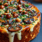 Cake Salé aux Champignons, Comté et Noisettes