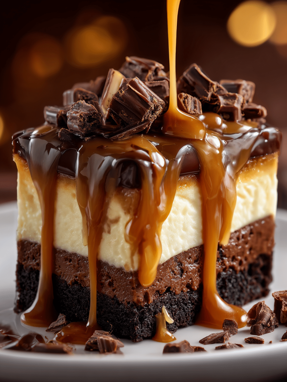Cheesecake Brownie au Caramel