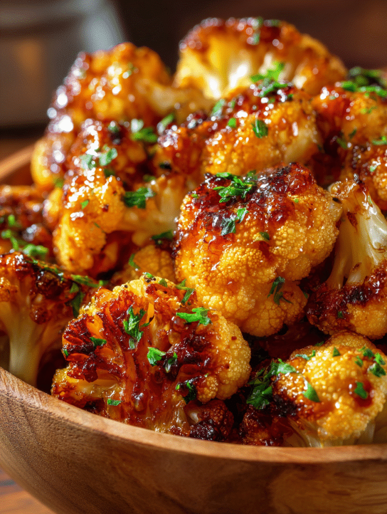 Chou-fleur rôti sucré et épicé