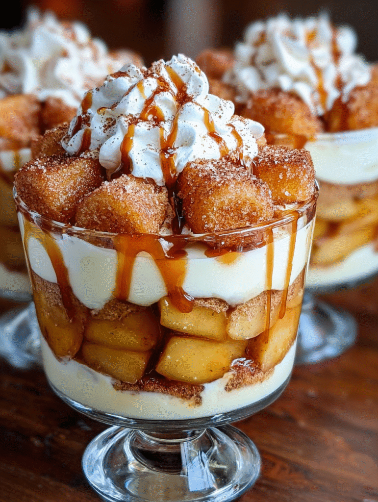 Coupes Dessert aux Beignets au Cidre de Pomme