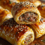 Feuilletés Dorés à la Saucisse et au Beurre aux Herbes