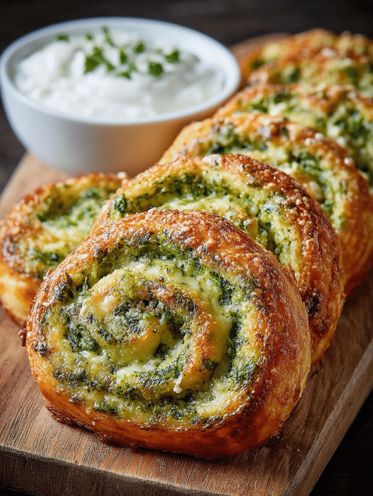 Feuilletés Roulés aux Épinards et à la Feta