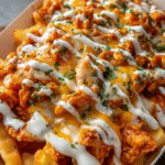 Frites Garnies au Poulet Buffalo