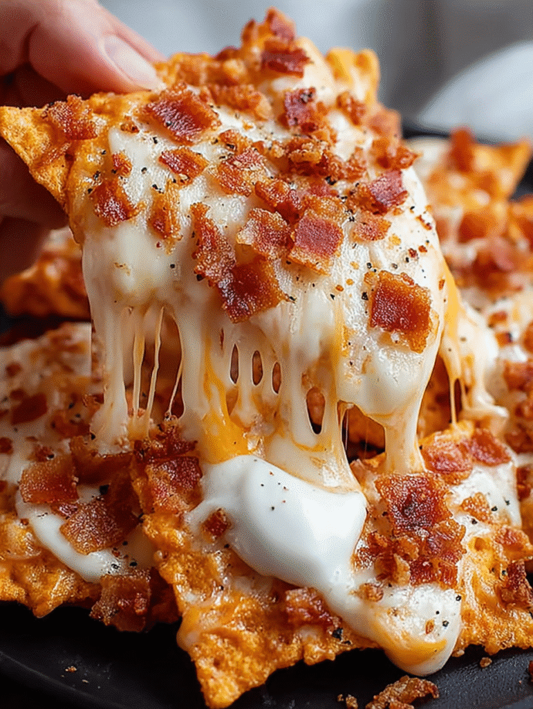 Gratin de Doritos Farcis au Fromage Frais et au Bacon