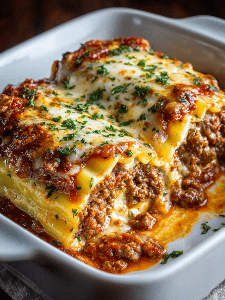 Gratin de Manicotti au Bœuf et au Fromage