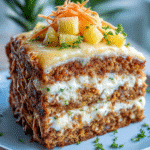 Gâteau Crémeux à la Carotte et à l’Ananas Hawaïen
